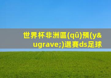 世界杯非洲區(qū)預(yù)選賽ds足球