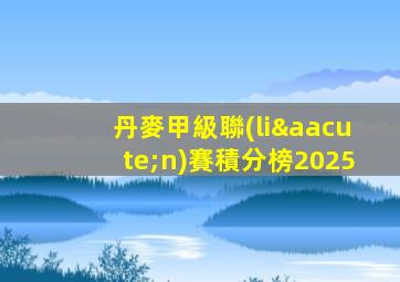 丹麥甲級聯(lián)賽積分榜2025
