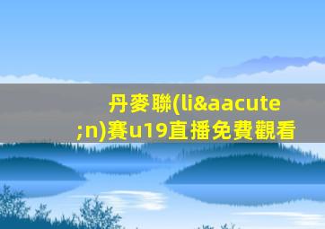 丹麥聯(lián)賽u19直播免費觀看