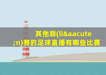 其他聯(lián)賽的足球直播有哪些比賽