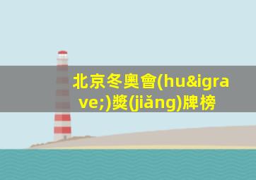 北京冬奧會(huì)獎(jiǎng)牌榜