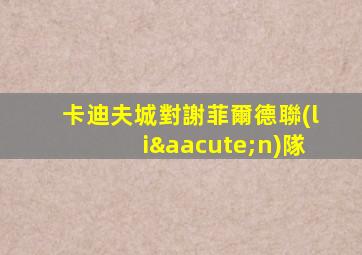 卡迪夫城對謝菲爾德聯(lián)隊