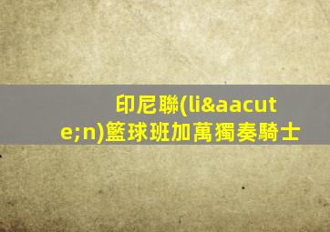 印尼聯(lián)籃球班加萬獨奏騎士