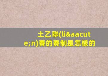 土乙聯(lián)賽的賽制是怎樣的