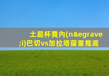 土超杯費內(nèi)巴切vs加拉塔薩雷推遲