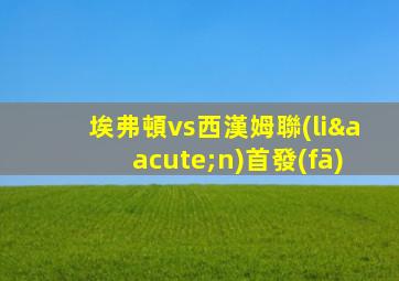 埃弗頓vs西漢姆聯(lián)首發(fā)