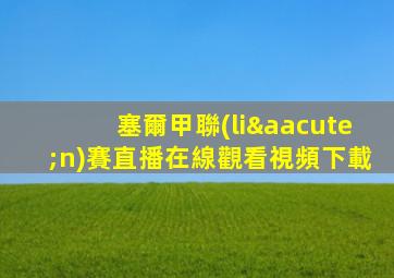 塞爾甲聯(lián)賽直播在線觀看視頻下載