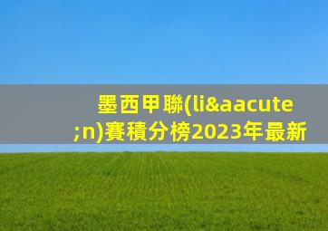 墨西甲聯(lián)賽積分榜2023年最新
