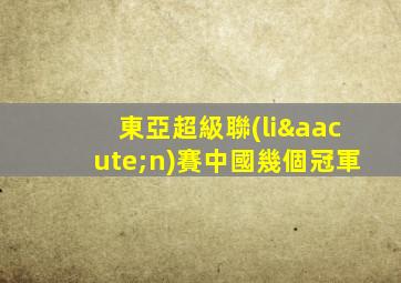 東亞超級聯(lián)賽中國幾個冠軍