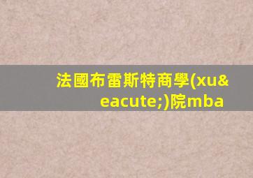 法國布雷斯特商學(xué)院mba