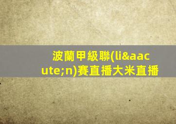波蘭甲級聯(lián)賽直播大米直播