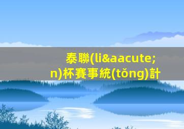 泰聯(lián)杯賽事統(tǒng)計