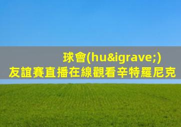 球會(huì)友誼賽直播在線觀看辛特羅尼克