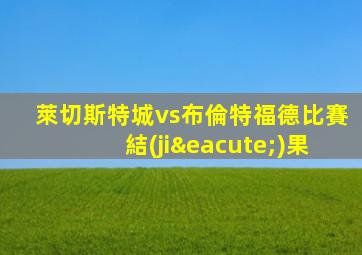 萊切斯特城vs布倫特福德比賽結(jié)果