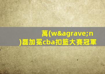 萬(wàn)磊加冕cba扣籃大賽冠軍