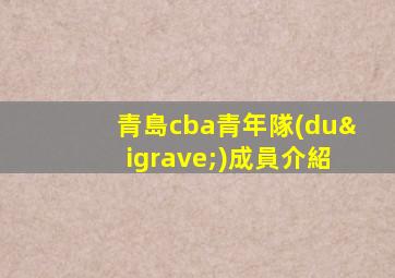 青島cba青年隊(duì)成員介紹